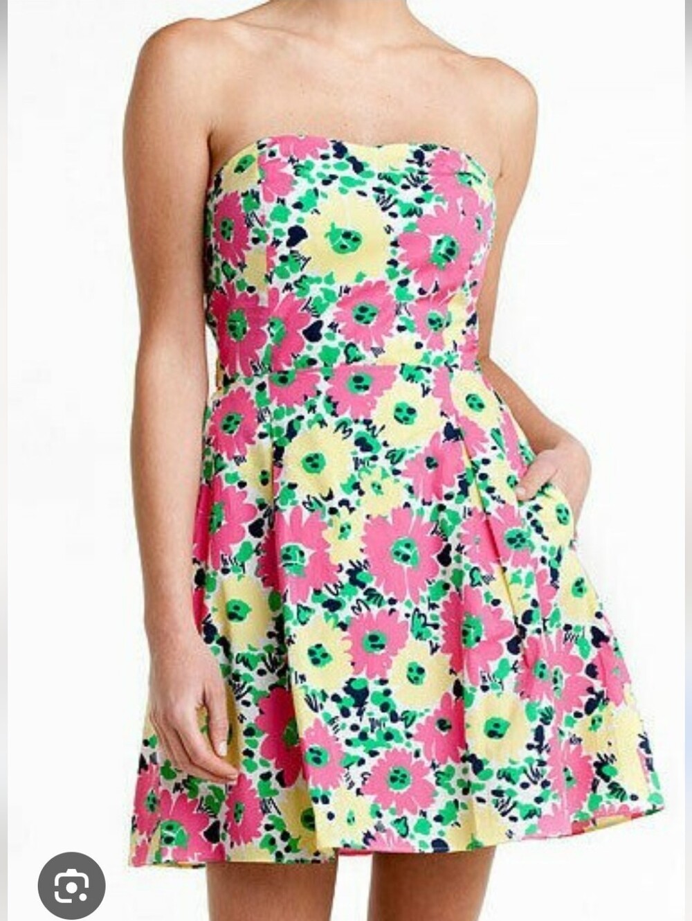 Lilly Pulitzer Felicity Strapless Fit & Flare Dress Doodle Bug Daisy 4